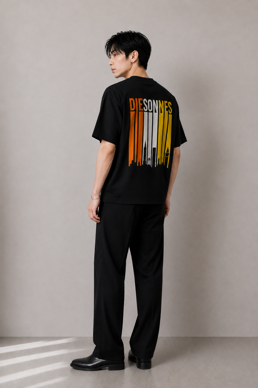 Color Bars Tee BLACK