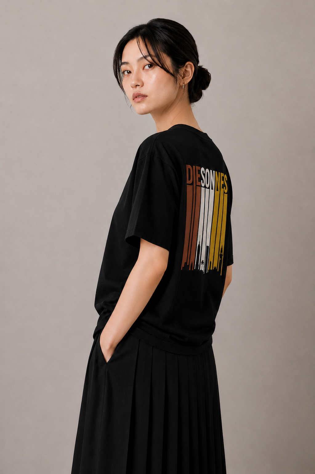 Color Bars Tee BLACK