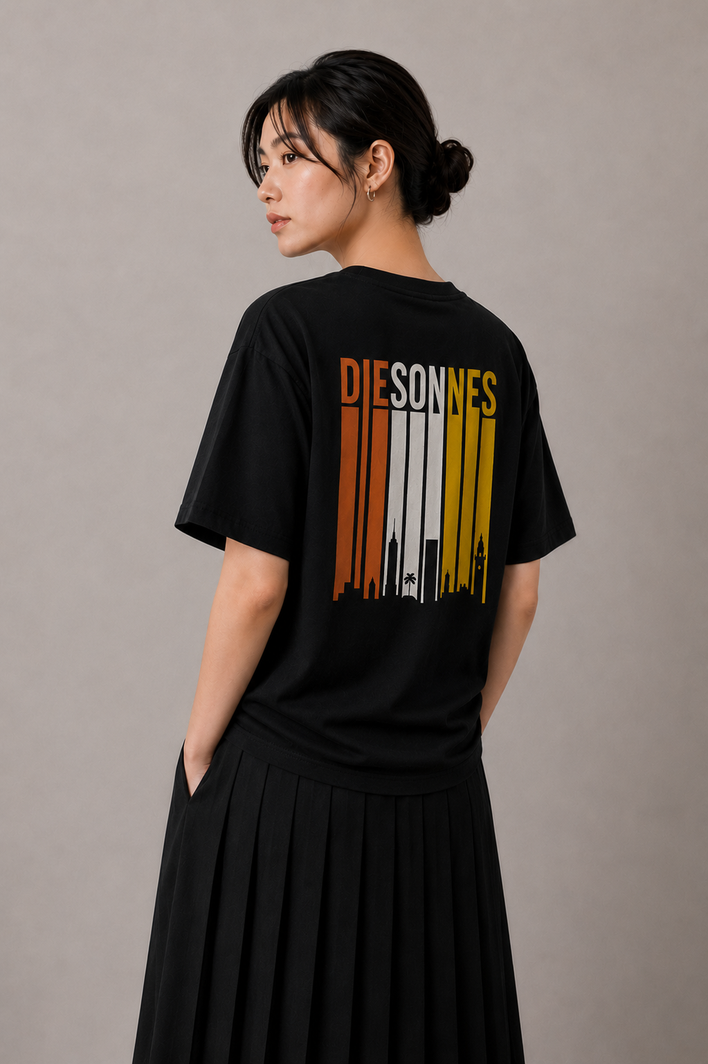 Color Bars Tee BLACK