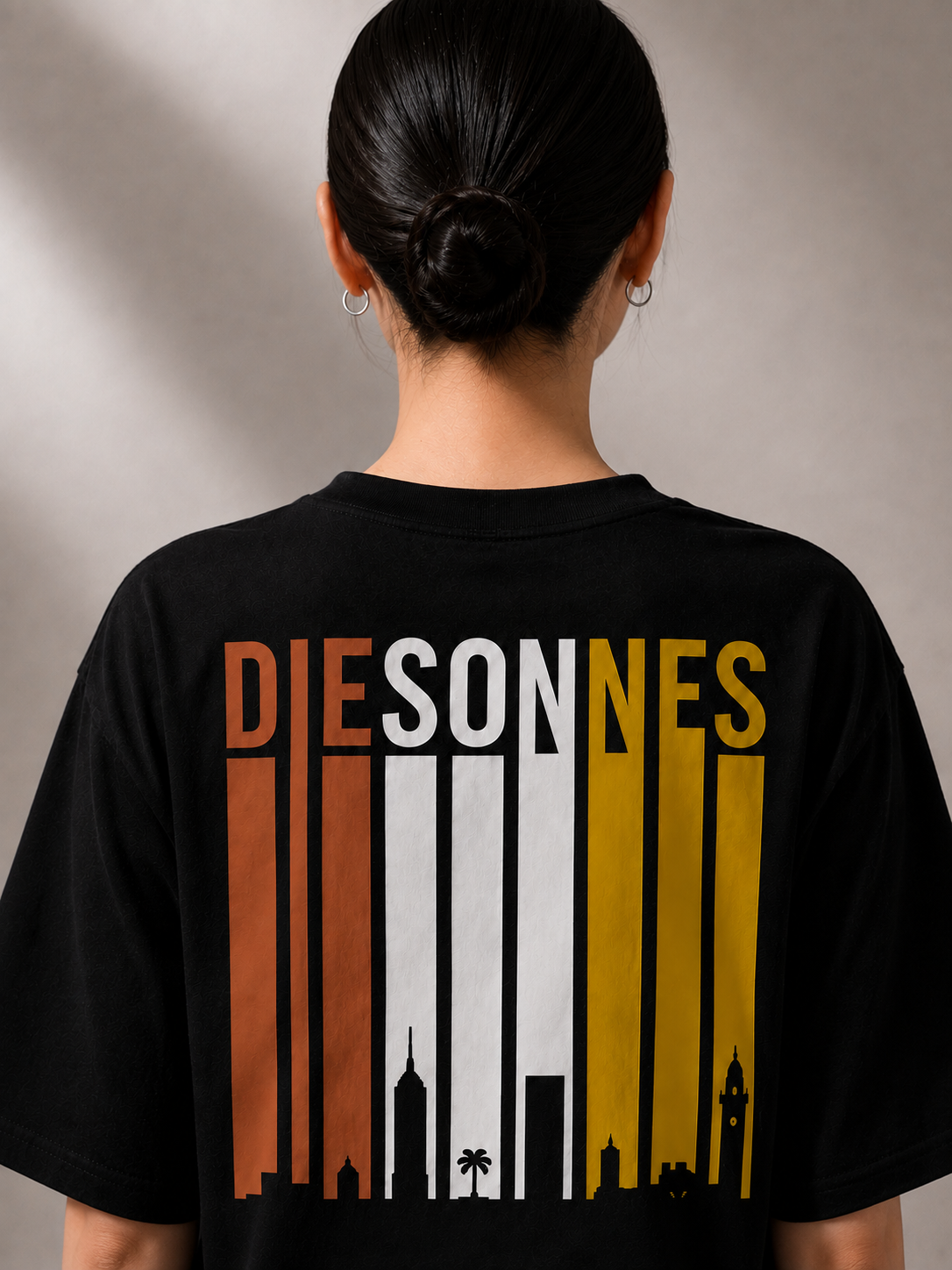 Color Bars Tee BLACK