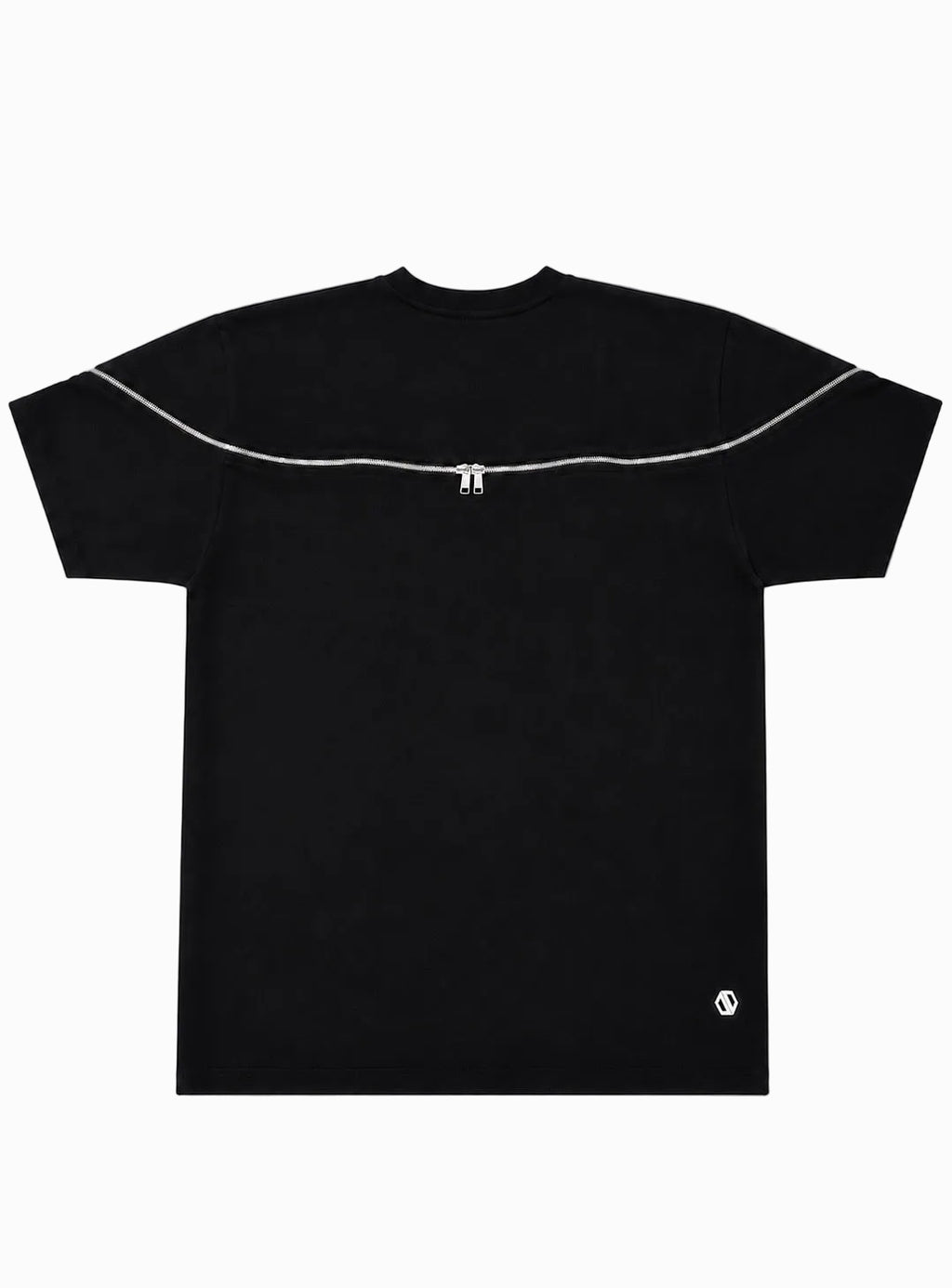 Contour Zip Tee BLACK [UNISEX]