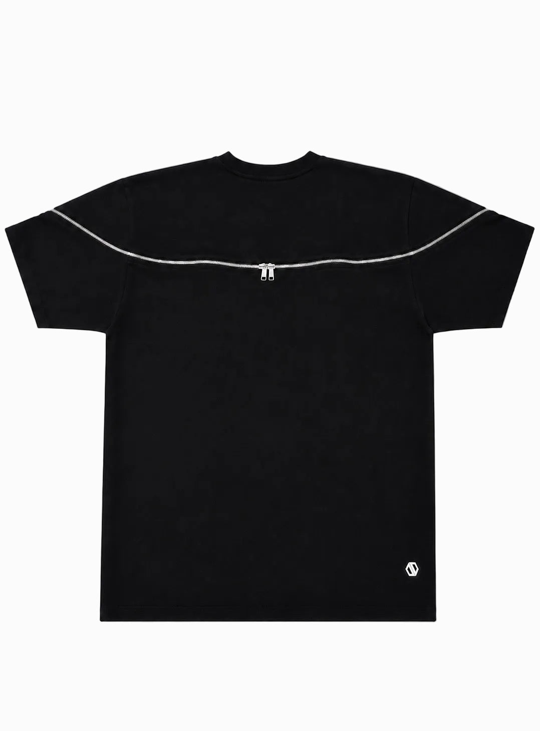 Contour Zip Tee BLACK [UNISEX]