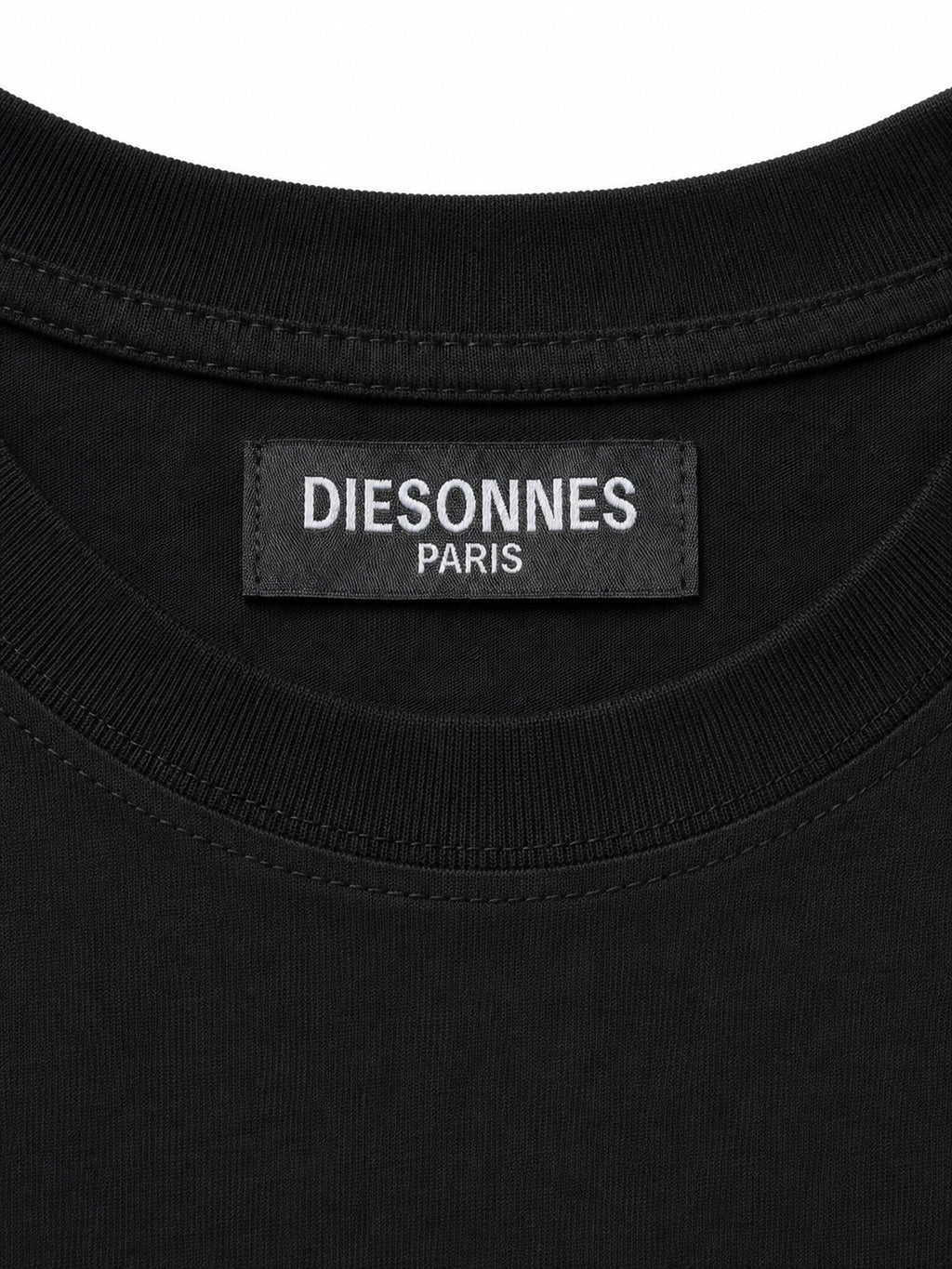 Parallel Zip Tee BLACK [UNISEX]
