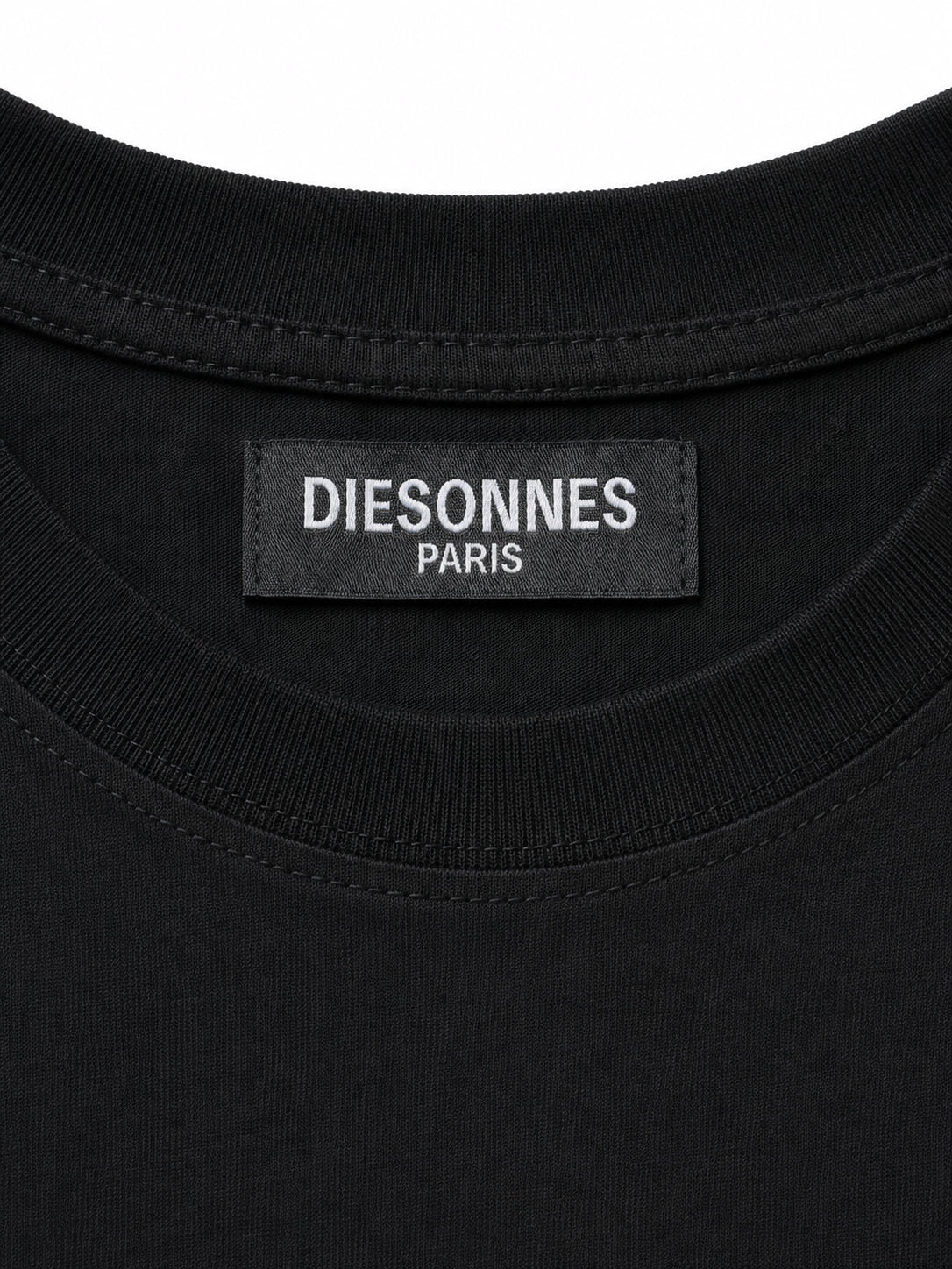 Parallel Zip Tee BLACK [UNISEX]