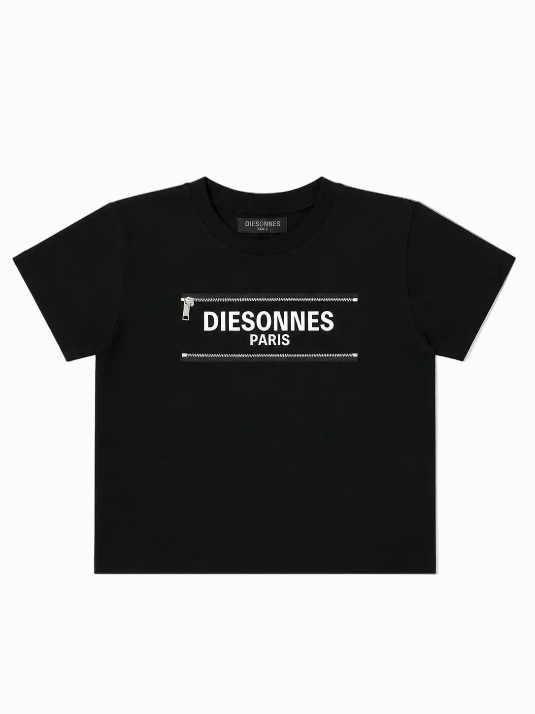 Parallel Zip Tee BLACK [LADIES]