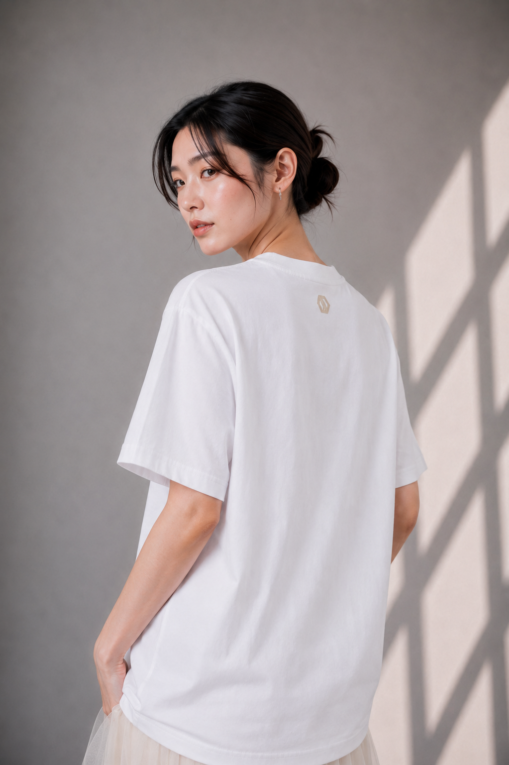 Parallel Zip Tee WHITE [UNISEX]