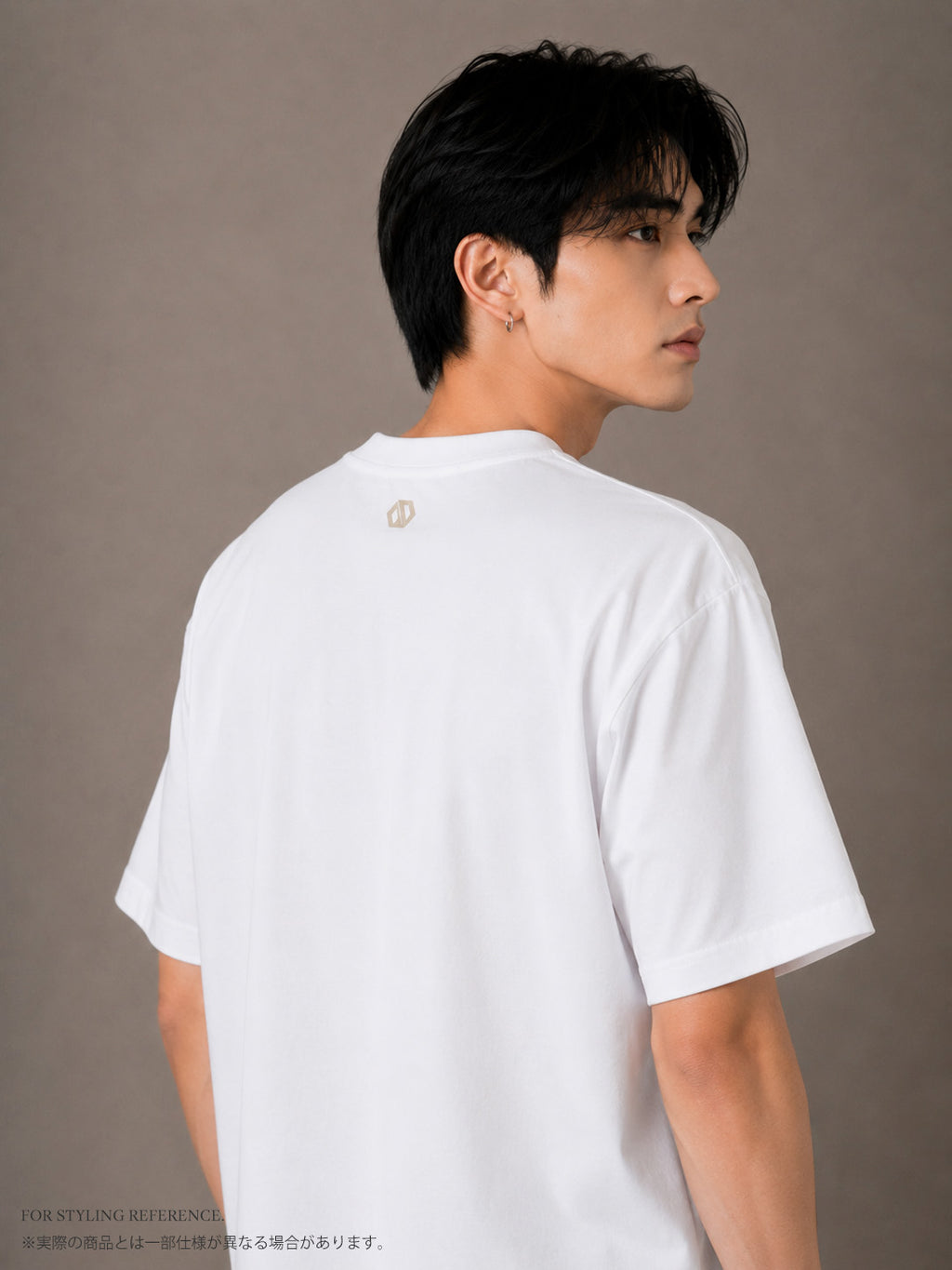Parallel Zip Tee WHITE [UNISEX]