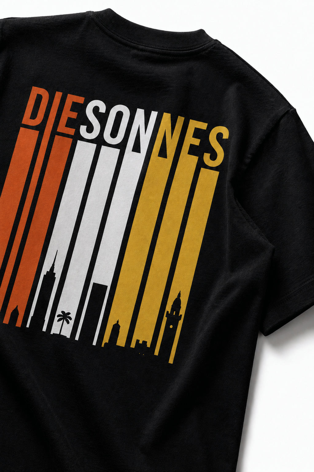 Color Bars Tee BLACK