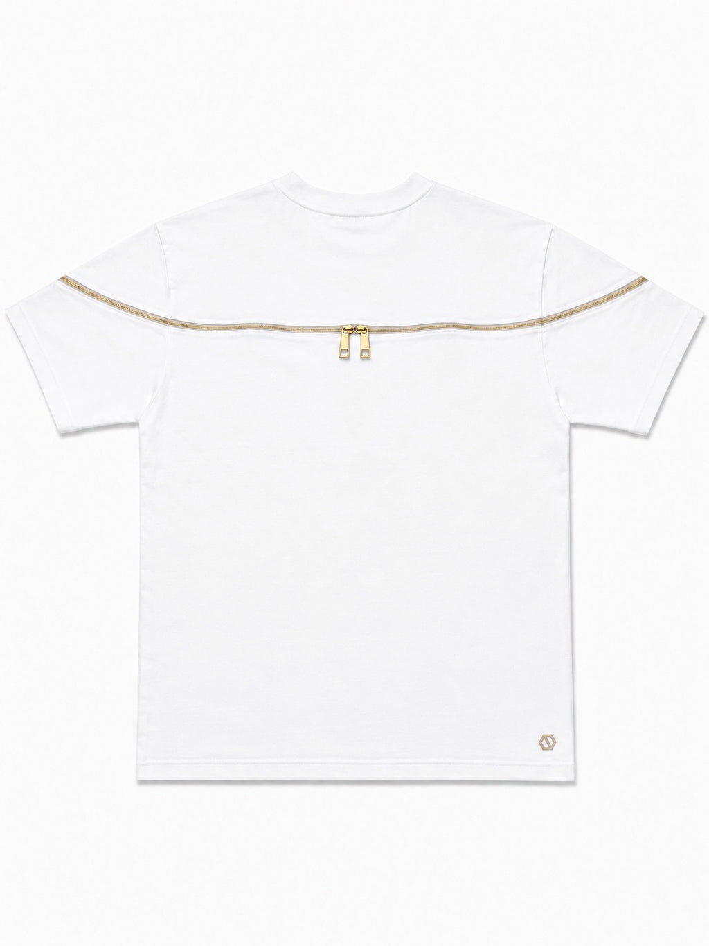 Contour Zip Tee WHITE [UNISEX]