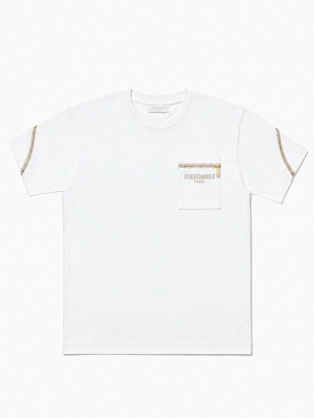 Contour Zip Tee WHITE [UNISEX]
