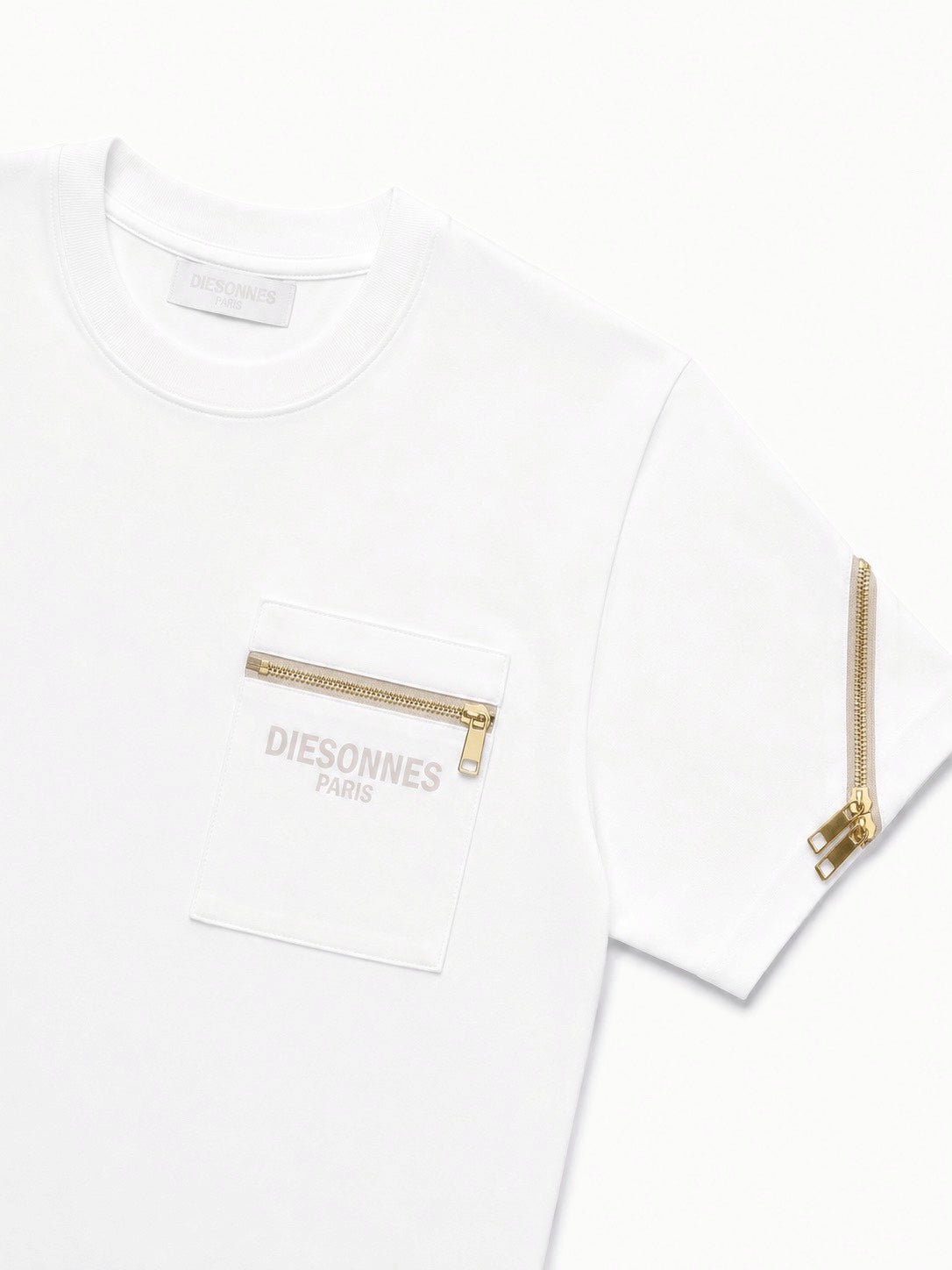 Contour Zip Tee WHITE [LADIES]